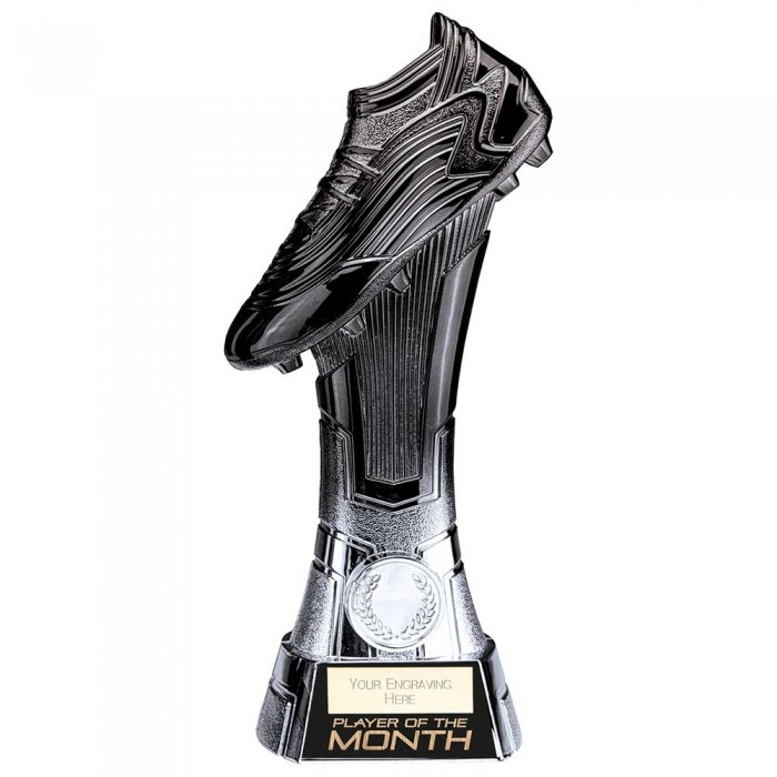 SILVER RAPID STRIKE FOOTBALL RESIN - INDIVIDUAL PLAYER AWARDS - 9 INSERT OPTIONS  - 250MM